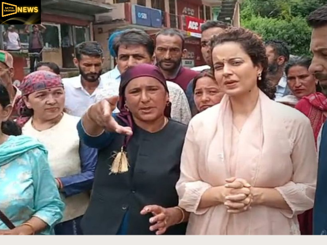 "आपदा पीड़ितों संग कंगना रनौत, सुनाया '₹50 की सेल' का दर्द"